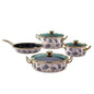 Bonera თურქული 4-ცალიანი ემალის ქვაბების ნაკრები შიდა გრანიტის საფარით